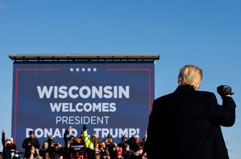 U.S. President Donald Trump holds a campaign rally in Green Bay, Wisconsin