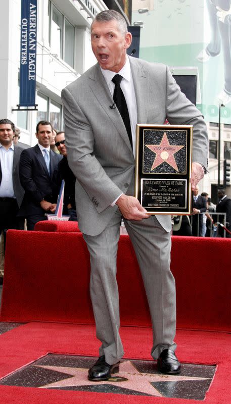 FILE PHOTO: Vince McMahon poses at his Hollywood Walk of Fame ceremony