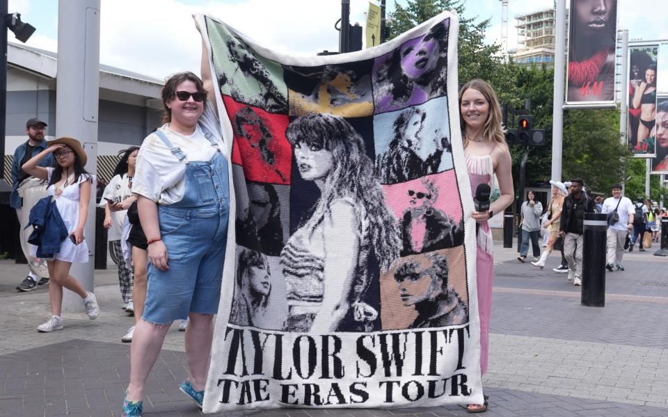 'Swifties' outside Wembley Stadium before the Eras gig