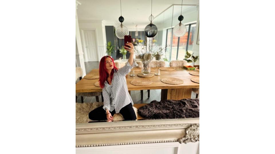 A photo of Dianne Buswell in her new Brighton dining room