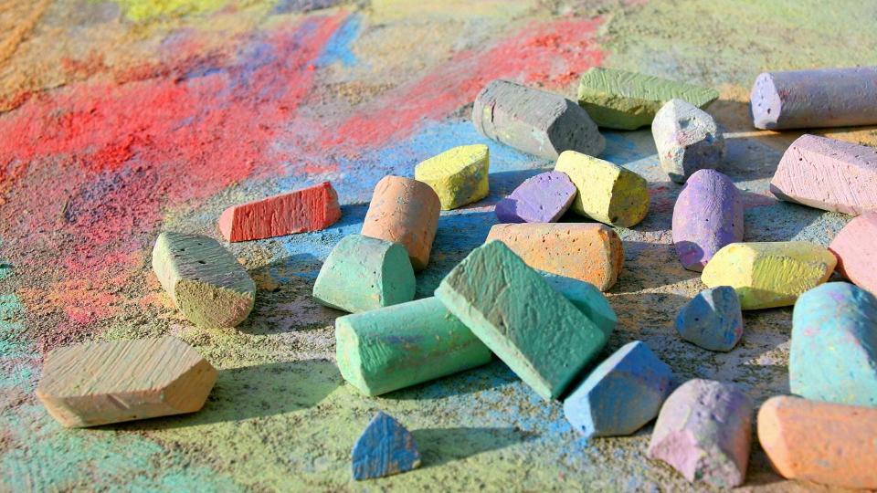 Sidewalk chalk is a classic outdoor activity that's great for kids, and adults who like to draw.