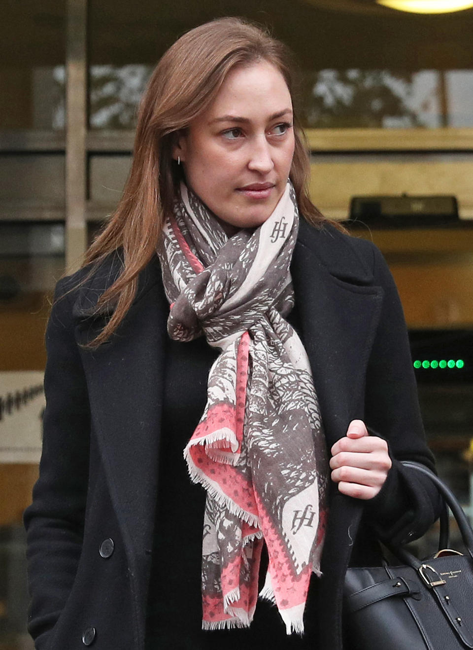 Tatiana Mountbatten leaves Lavender Hill Magistrates' Court in Battersea, London, after being banned from driving for speeding three times in 10 days despite claiming it would place "significant hardship" on her and her business.