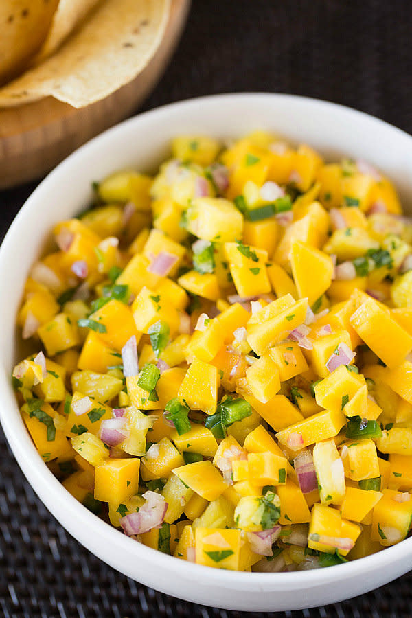 <strong>Get the <a href="http://www.browneyedbaker.com/2013/03/11/mango-pineapple-salsa-recipe/" target="_blank">Mango-Pineapple Salsa</a> recipe by Brown Eyed Baker</strong>