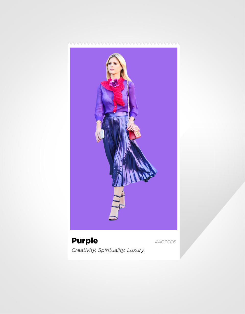 Purple: Creativity, spirituality, luxury
