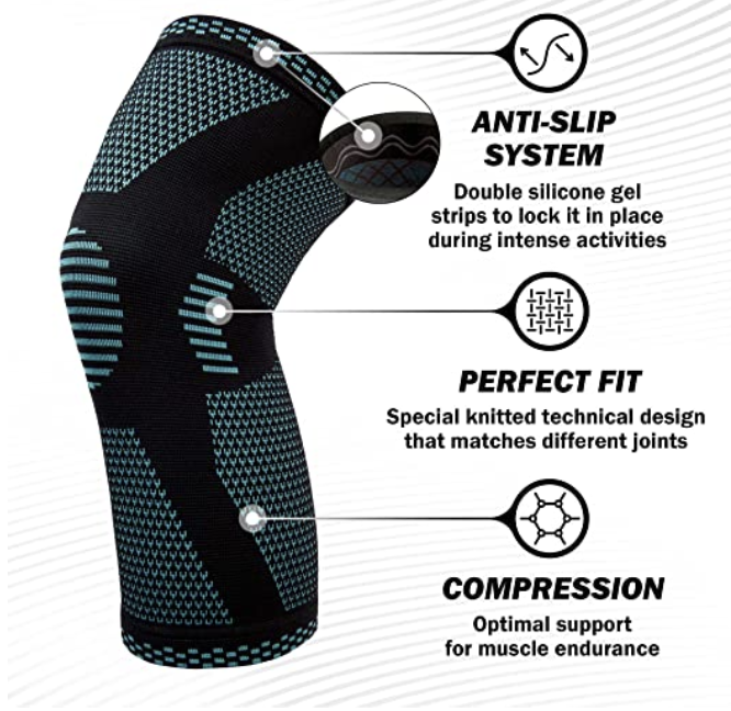 Knee Support for Running, Basketball, Weightlifting, Gym, Workout. PHOTO: Amazon