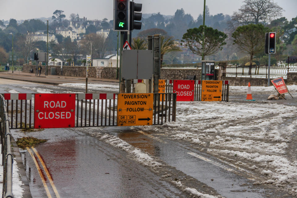 <em>Flood warnings were in place at the weekend (Picture: SWNS)</em>