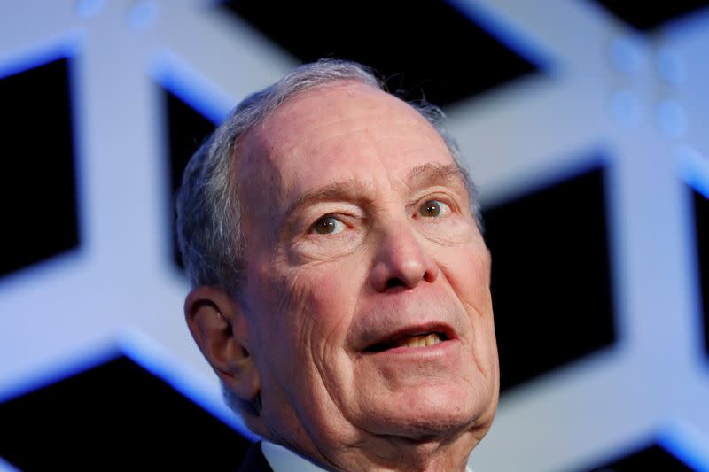 U.S. Democratic presidential candidate Michael Bloomberg speaks at a North Carolina Democratic Party event in Charlotte, North Carolina