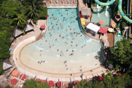 A view of a water theme park on Sentosa Island. REUTERS/Edgar Su