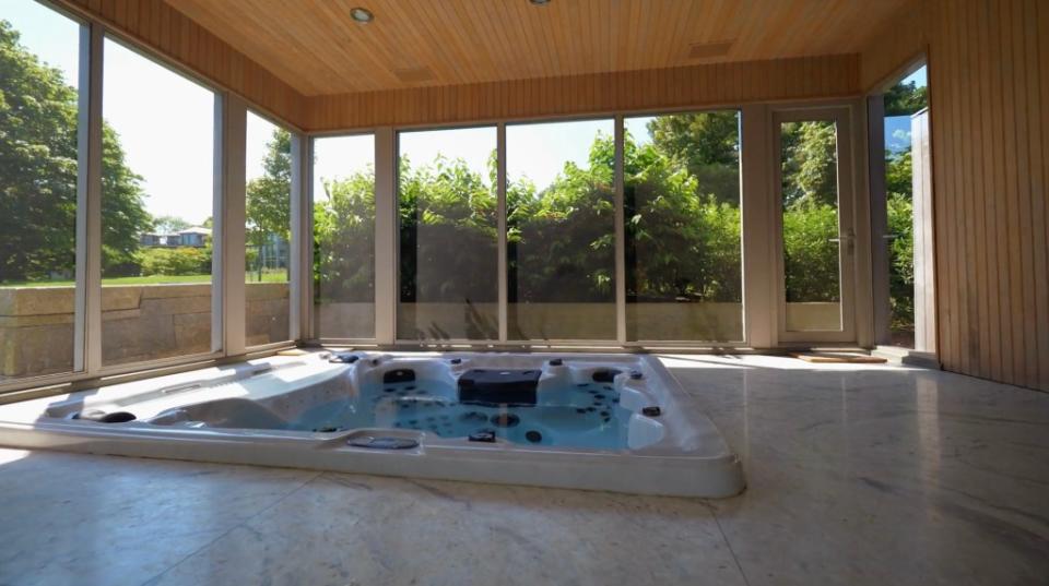 The indoor hot tub. Andrew Azoulay/ Wallace & Co. Sotheby's International Realty