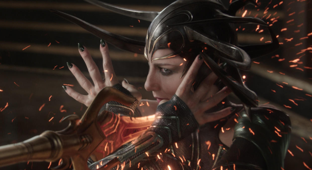 The motives of Cate Blanchett’s Hela quickly become clear in ‘Thor: Ragnarok’ (Disney/Marvel Studios)