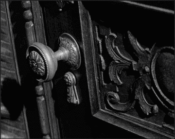 Closeup of a door knob moving