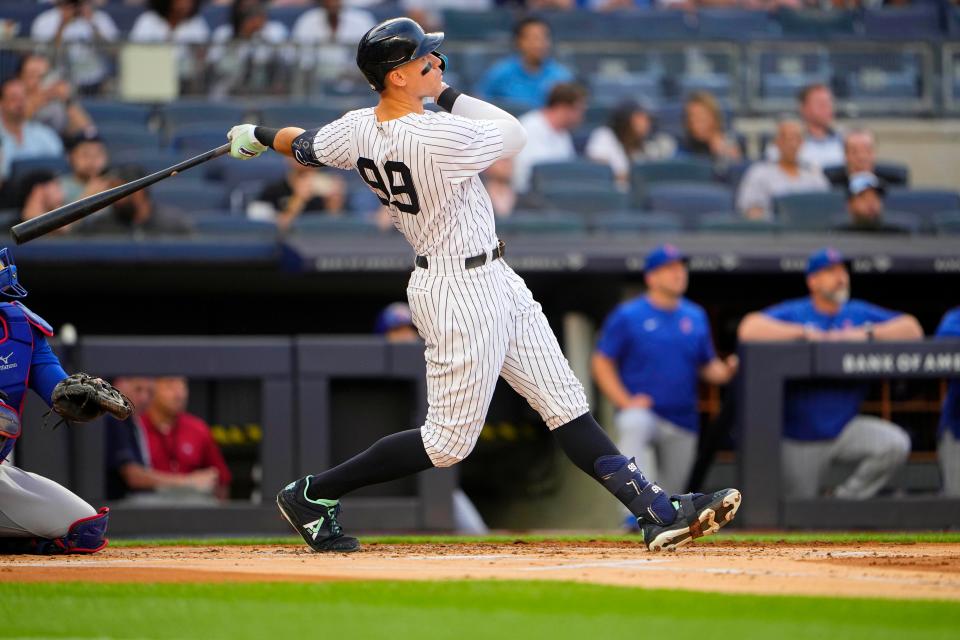 MLB's home run leader Aaron Judge is the top vote-getter in the American League.