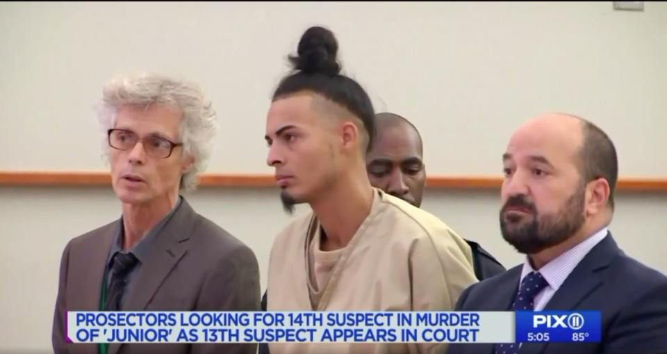 Ronald Urena pleaded not guilty on Aug. 27, 2018, to charges including murder, manslaughter, conspiracy and gang assault. (Photo: Pix11)