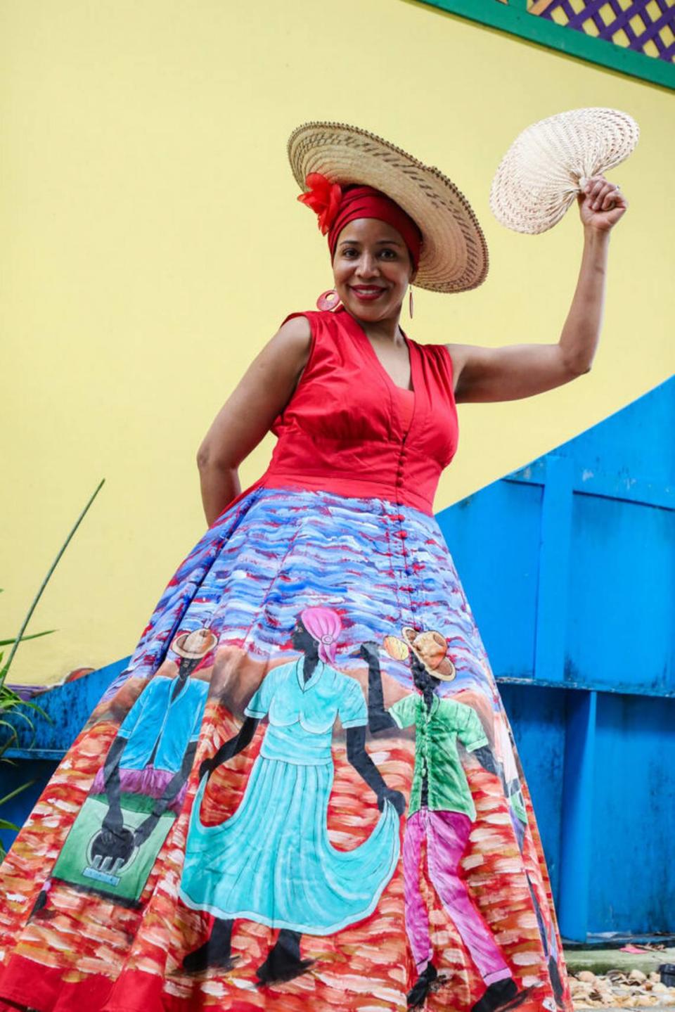 The Little Haiti Book fair is held in partnership with Sosyete Koukouy, an organization dedicated to preserving Haitian culture. Pictured is Pascale Millien, president of the Connecticut branch of Soyeste Koukouy. (Photo courtesy of Miami Dade College/ Miami Book Fair)