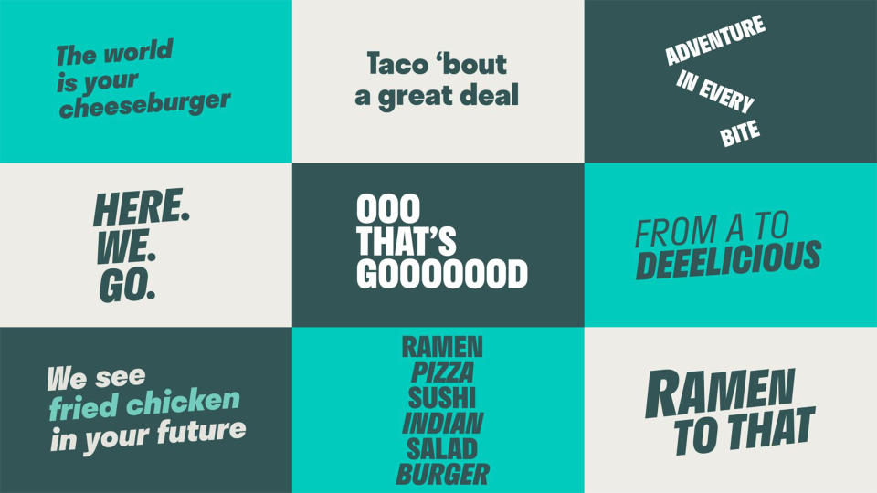 Deliveroo rebrand typography