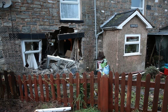 CASCADE NEWS ON BEHALF OF CAMBRIAN NEWSA man escaped with his life after a car smashed through his living room window while  he was watching football.David Hailwood was watching the Liverpool v Everton Derby last week when he heard a car speeding across his garden.Jumping out of his seat he heard a vehicle coming across the corner of his neighbourís garden.David, 66, said he leapt out of his seat next to the window and threw his friend out of harmís way - a split-second before the car crashed through shunting the sofa across the room.