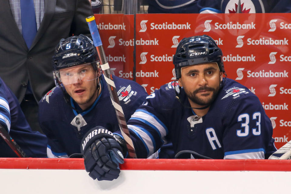 Dustin Byfuglien reportedly won't be making a decision regarding his NHL future anytime soon. (Getty) 