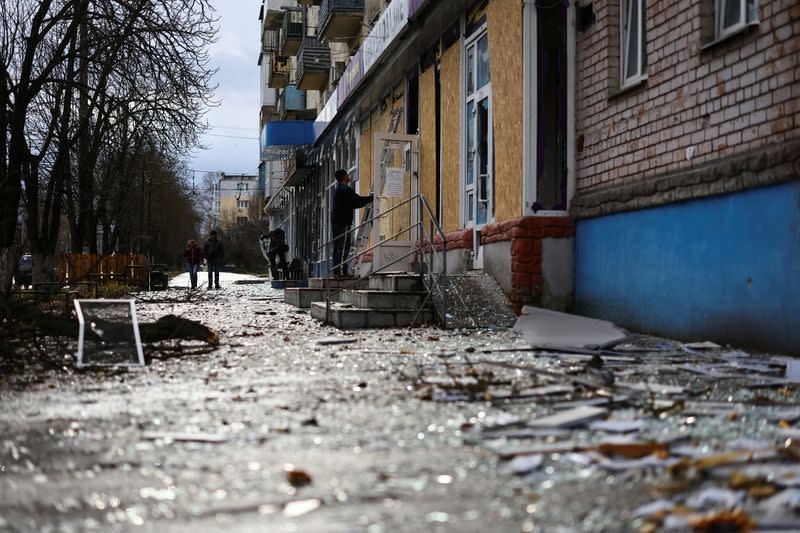 Secuelas del ataque militar ruso en Jersón