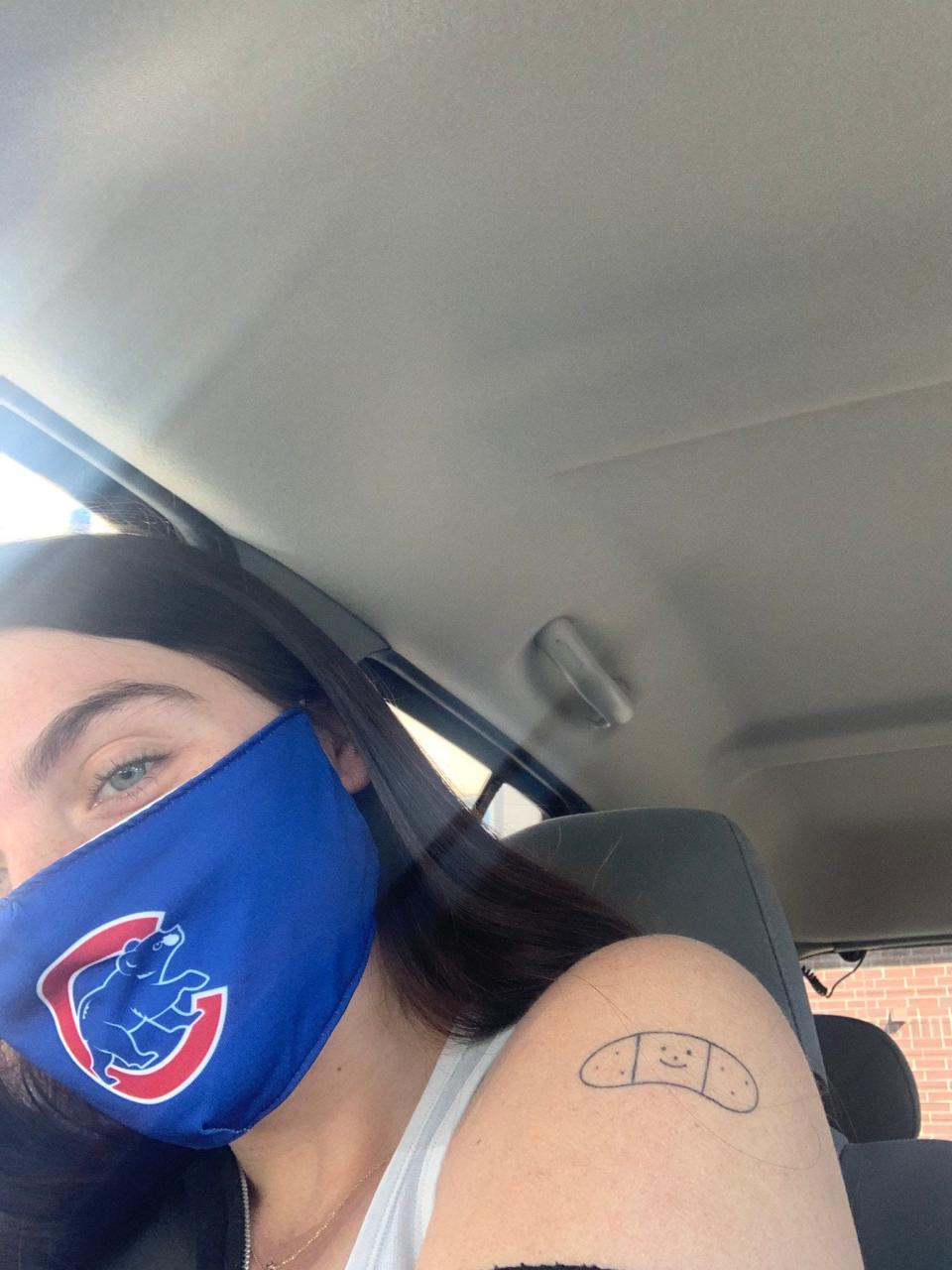 When Alana Swaringen found out about COVID-19 vaccine rollouts, she wanted to celebrate. So she got a tattoo of a smiling Band-Aid, right where she’d soon get her vaccine.