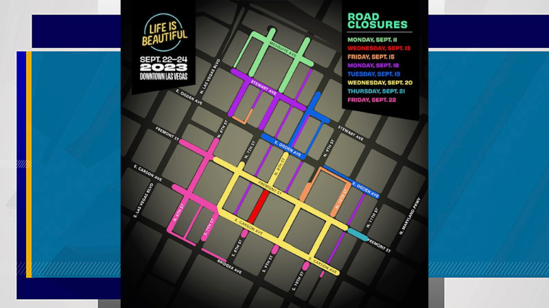 <em>Life is Beautiful 2023 road closures (Credit: Life is Beautiful)</em>