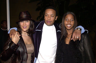 Dr. Dre with his wife Nicole and his daughter Tyra at the Hollywood premiere of Lions Gate's The Wash