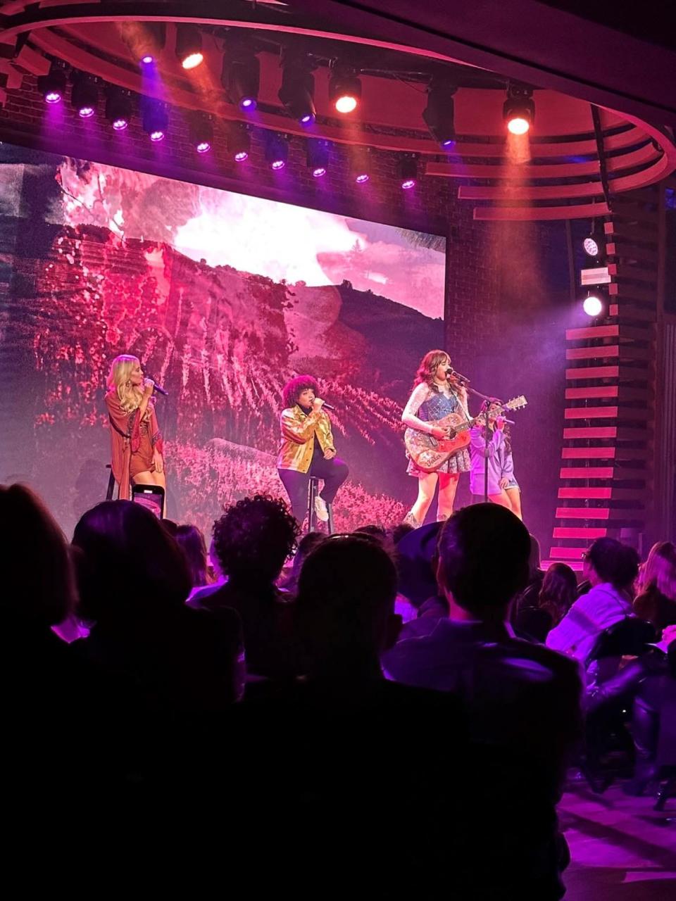 Alaina Watson, second from left, performs during "She Believed She Could," a Nashville musical revue. Watson, whose musical artist name is LAYNA, is a graduate of Alliance High School and Malone University.