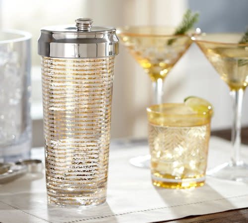 Gold Stripe Cocktail Shaker