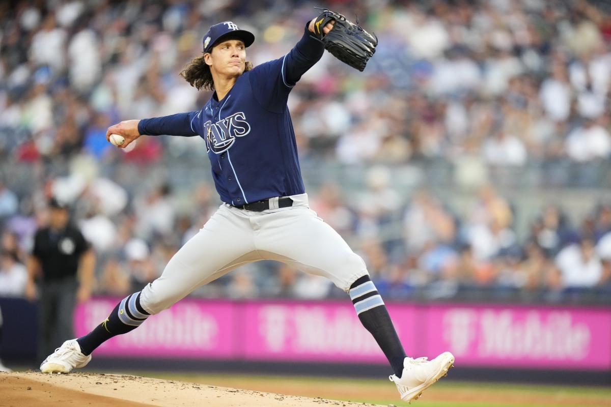 Yankees dominated by Tyler Glasnow, as Rays even series