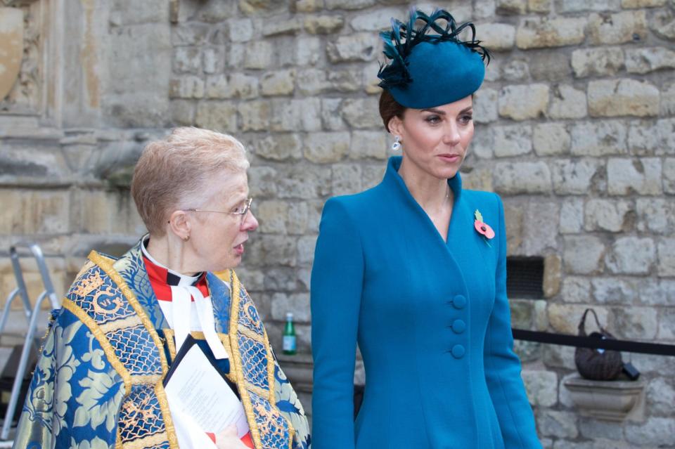 With Catherine, Duchess of Cambridge, on Anzac Day in 2019 - Shutterstock