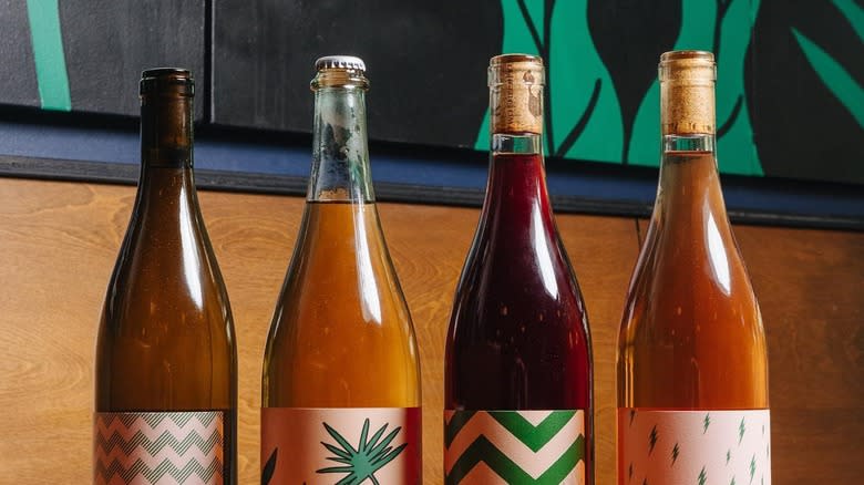 Natural wine bottles 