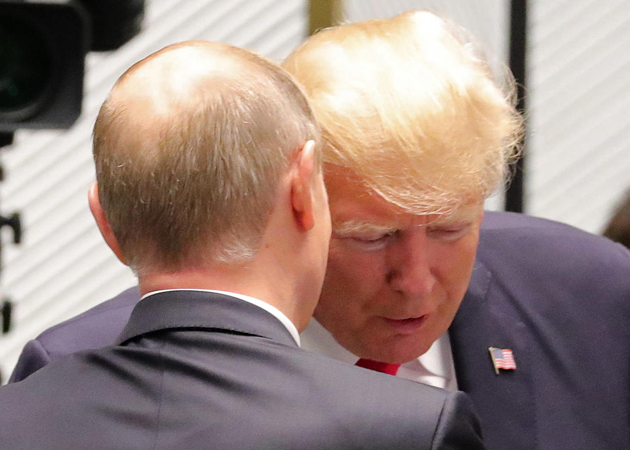 Donald Trump has been disparaging NATO allies and praising Vladimir Putin since he started running for office. (Photo: Mikhail Klimentyev via Getty Images)