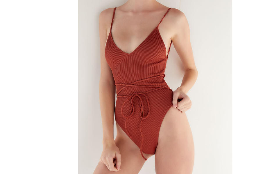 Out From Under Wrap-front One-piece Swimsuit