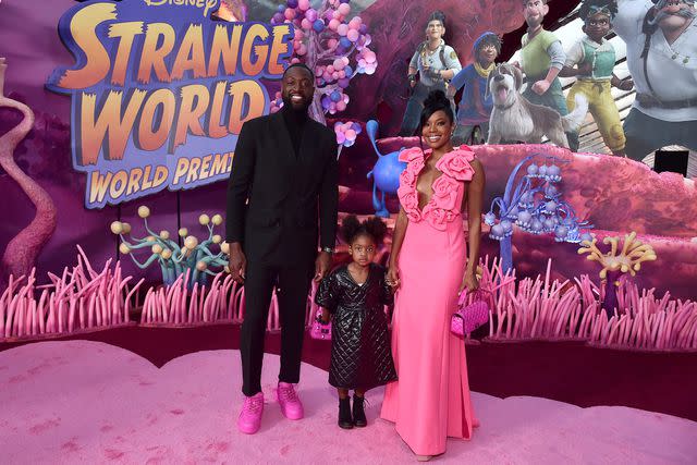 Alberto E. Rodriguez/Getty for Disney (L-R) Dwyane Wade, Kaavia James Union Wade, and Gabrielle Union