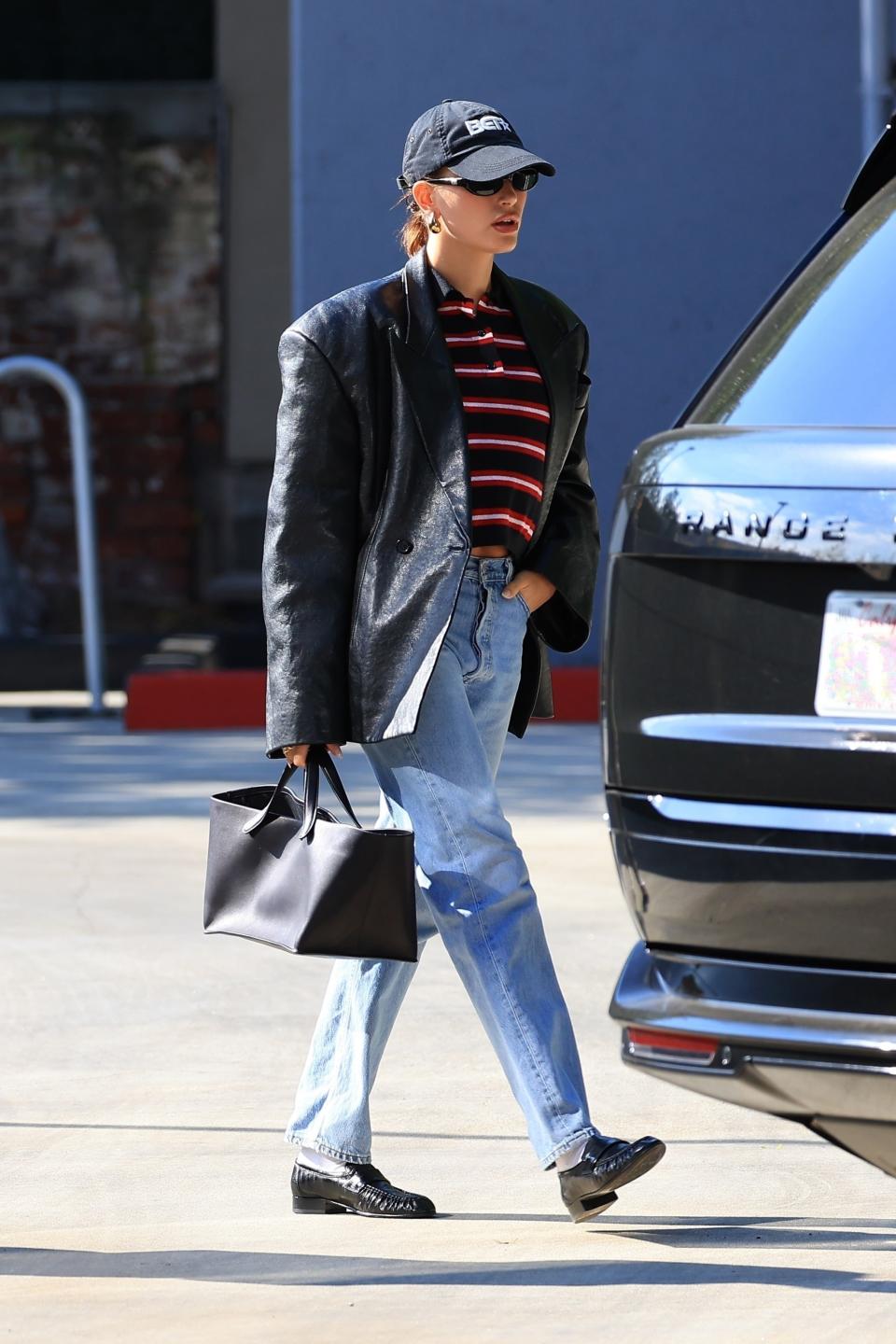 Hailey Bieber off duty look