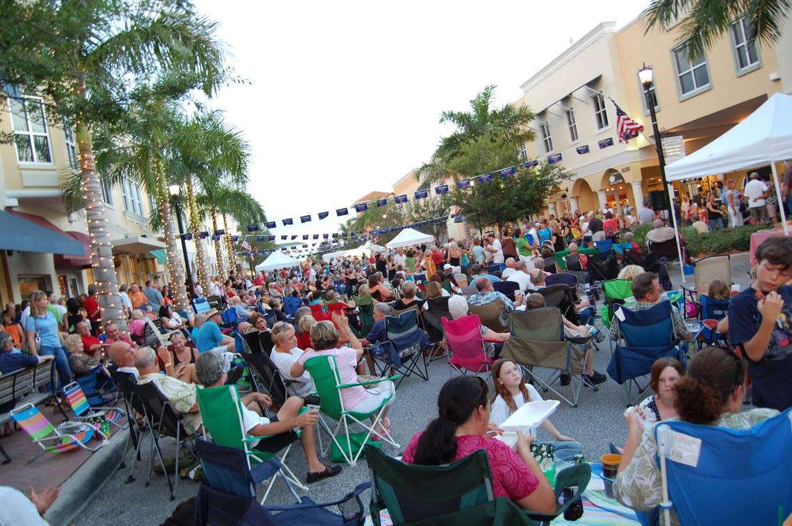 8/1/2019--Music on Main, the monthly block party featuring live music and family fun on Lakewood Ranch Main Street, returns this weekend. The event generates thousands of dollars each year for local charities.