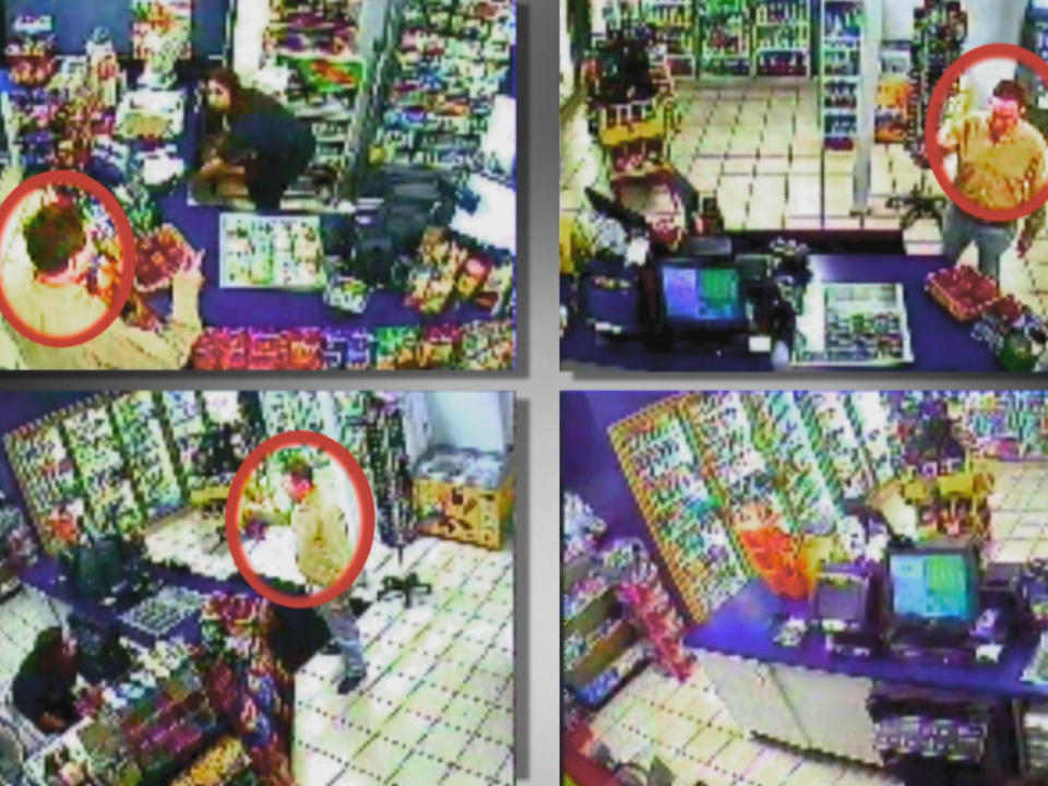 Peter Chadwick is seen in surveillance pictures taken at a gas station near the Mexican border. / Credit: Newport Beach Police Dept.