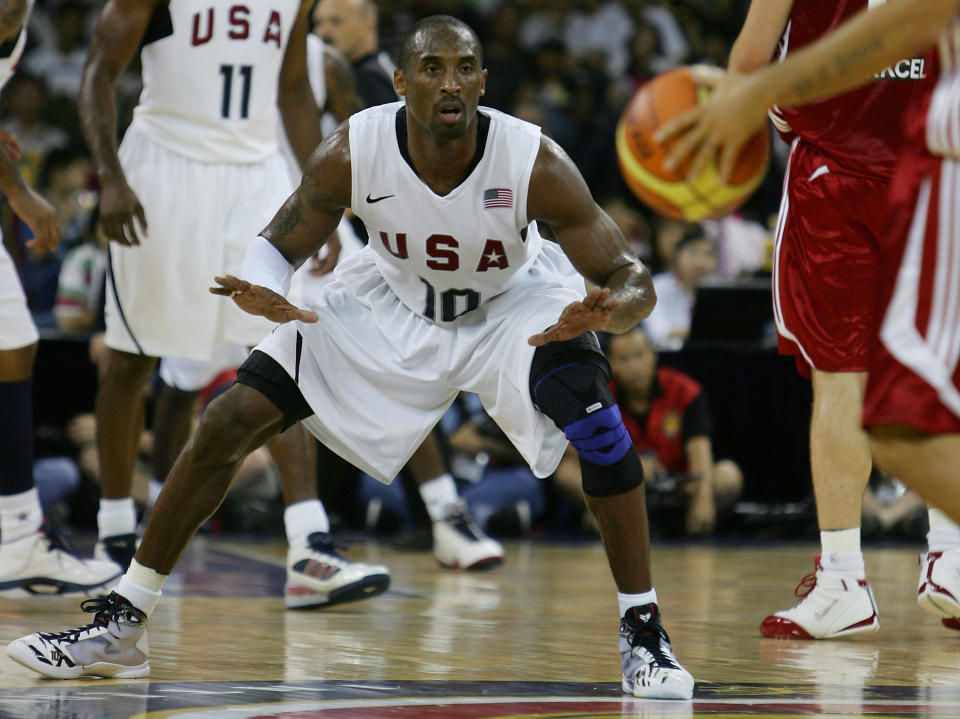 已故籃球巨星Kobe Bryant身披美國隊戰袍。（Photo by MN Chan/Getty Images）