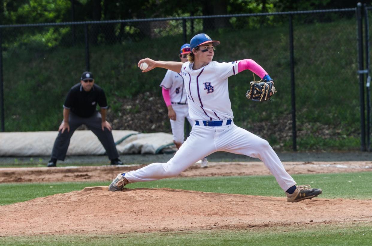 Blind Brook's Andrew Rogovic pitched a 14-strikeout shutout in a 4-0 win over Croton-Harmon on May 21, 2023.