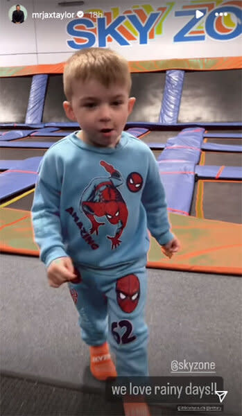 Cruz Cauchi at the trampoline playground.