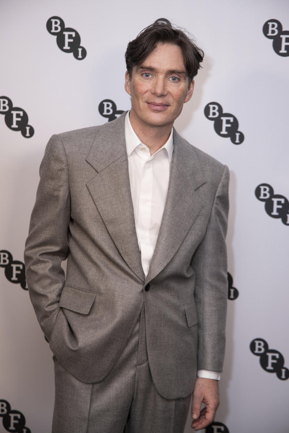 Cillian Murphy attends the BFI Chairman's dinner during which Christopher Nolan is to be awarded a BFI Fellowship on Wednesday, Feb. 14, 2024 in London. (Vianney Le Caer/Invision/AP)