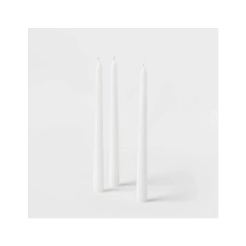 12ct 10" Unscented Taper Candles