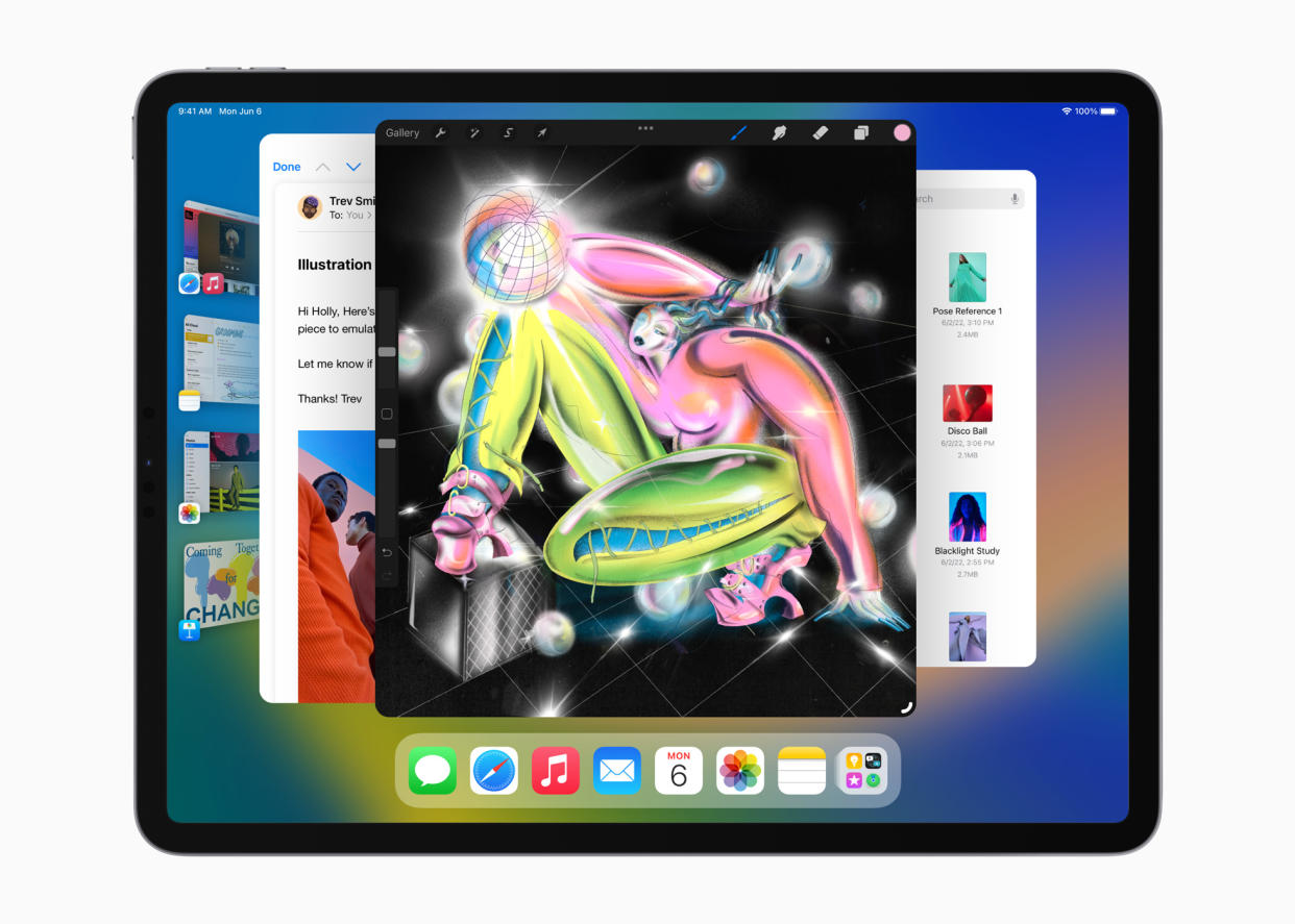 Apple has introduced the latest version of its iPadOS, complete with improved multitasking features. (Image: Apple) 