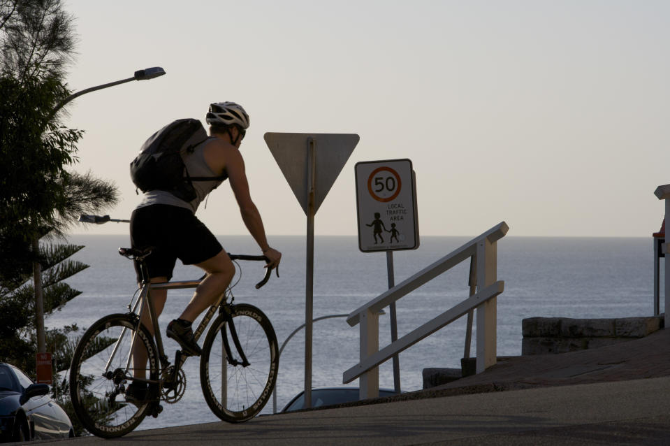 A cyclist in Sydney's Bondi. Source: Getty, file.