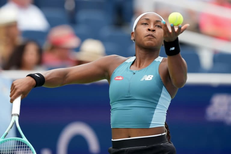 Petenis nomor dua dunia sekaligus juara bertahan Coco Gauff dari Amerika Serikat dikalahkan oleh Yulia Putintseva dari Kazakhstan di WTA dan ATP Cincinnati Open (Dylan Buell)