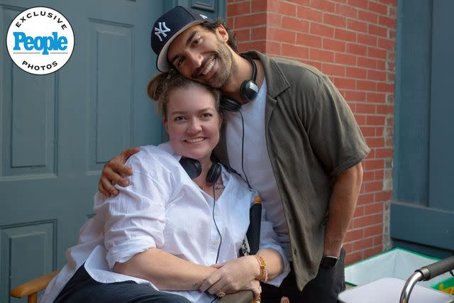 <p>Jojo Whilden</p> Colleen Hoover and Justin Baldoni on the set of "It Ends with Us"