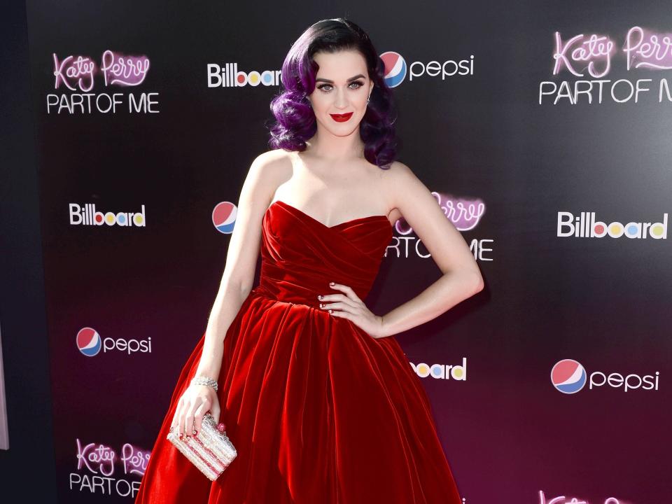 Katy Perry arrives at the premiere of "Katy Perry: Part Of Me" held at Grauman's Chinese Theatre on June 26, 2012.