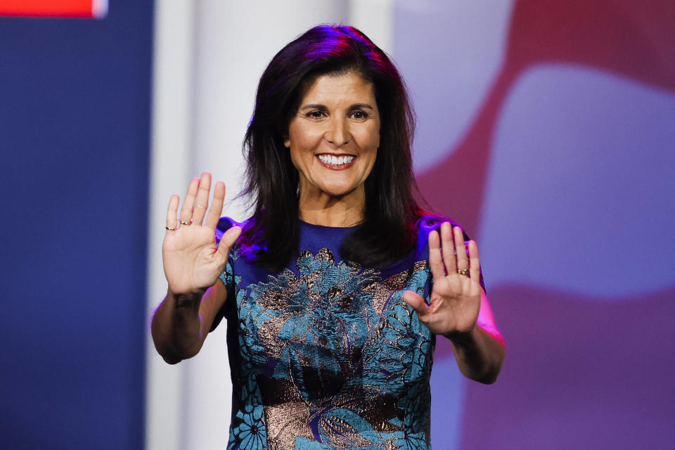 Nikki Haley, ici en 2022, fait partie des candidats des primaires républicaines pour l’élection présidentielle américaine.