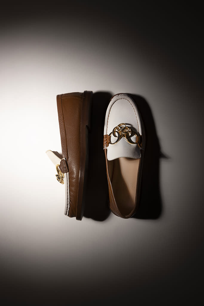 Chain detailing embellishes spring ’25 loafers.