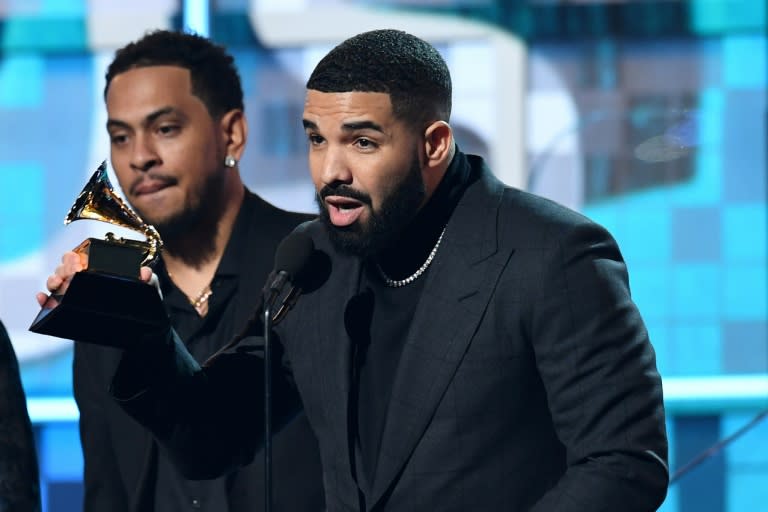 El rapero canadiense Drake en la 61ª edición de los premios Grammy, el 10 de febrero de 2019 en Los Ángeles, California (Robyn Beck)