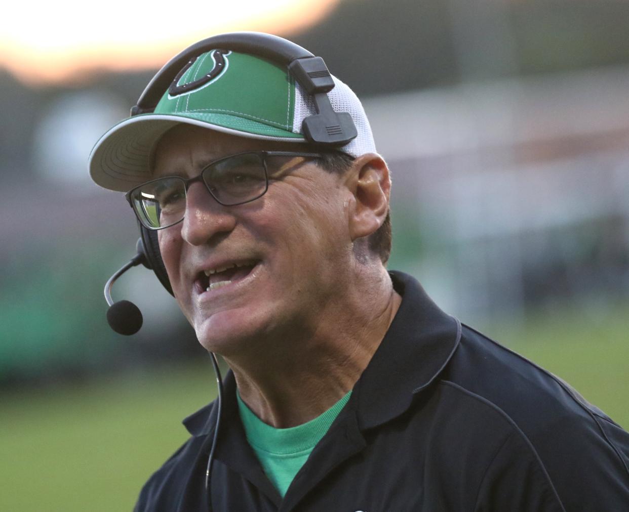 Dave Carroll, shown here coaching Bellville Clear Fork during the 2018 season, brings decades of coaching experience to Fairbanks.